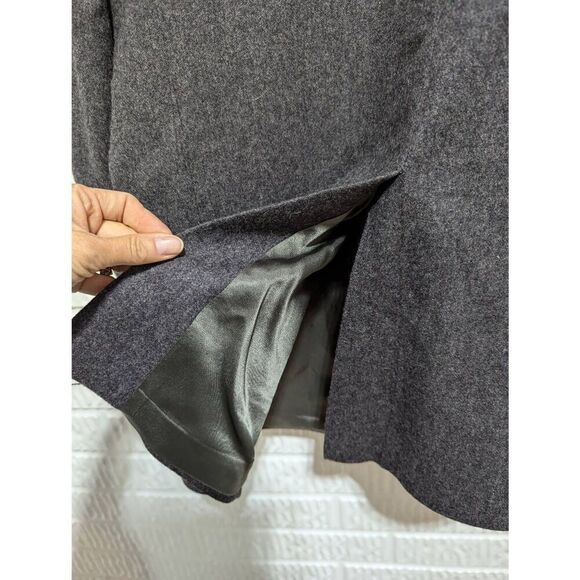 Oakton Ltd Men's Gray & Silver Buttons Double Breasted Wool Blazer Jacket Size 4 - Picture 7 of 8